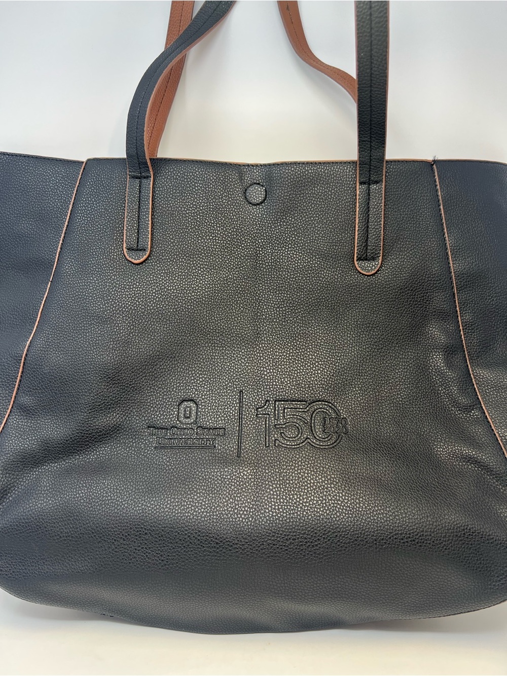 The Ohio State University Anniversary Black Tote Faux Leather Bag 150 1870-2020